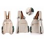AULUDA Sac à bandoulière convertible pour fille, artisanal, magnifique sac de jour décontracté en toile pour femmes, M, Beige