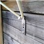Crochet + 2 Vis | pour Fixation bâche Couverture Piscine Hors Sol Bois| INOX | Lot de 10 pièces - POOLCO