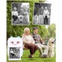 Mini imprimante portable Imprimante photo thermique sans Fil BT Imprimante de Poche Pocket avec 13 Rouleaux de Papier Thermique,