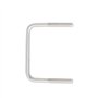 Aoje-Link Lot de 4 boulons carrés en U de 60 mm de largeur intérieure M6 en acier inoxydable 304 Argenté avec plaques, écrous et