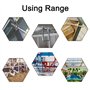 Aoje-Link Lot de 4 boulons carrés en U de 60 mm de largeur intérieure M6 en acier inoxydable 304 Argenté avec plaques, écrous et