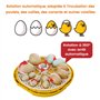 TRIOCOTTAGE Couveuse Oeuf Automatique 12 Œufs, Incubateur pour Poussin avec Rotation Automatique, Contrôle De La Température , H