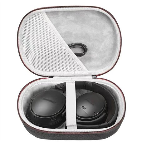 Étui de transport rigide avec pochette de rangement pour câble compatible avec Bose QuietComfort/QuietComfort Ultra/QuietComfort