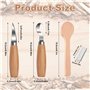 HEKOBAG Set d'outils de sculpture sur bois, Outils Sculpture Bois Couteau à sculpter le bois incurvé Couteau à découper Copeaux 