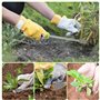 xnnmzhao Lot de 2 gratte-mauvaises herbes avec manche - Avec long - Pour le jardin - Pour enlever les mauvaises herbes et la mou