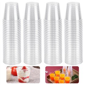 Kleemeiero 200PCS Verres à Shot Réutilisables en Plastique 30ML Verre à Liqueur Shooter Réutilisable Gobelets de Service Réutili