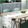 LOHAME Chemin de table 185 x 35 cm Chemin de table feuille d'eucalyptus Nappes de table moderne Coureur de table de communion po