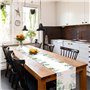 LOHAME Chemin de table 185 x 35 cm Chemin de table feuille d'eucalyptus Nappes de table moderne Coureur de table de communion po