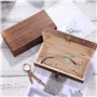 Guyode Boite Rangement Bois Fait à la Main Boite en Bois Avec Couvercle Texture Fine Vintage Keepsake Box Wooden Rangement Multi
