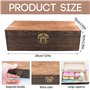 Guyode Boite Rangement Bois Fait à la Main Boite en Bois Avec Couvercle Texture Fine Vintage Keepsake Box Wooden Rangement Multi