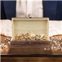 Guyode Boite Rangement Bois Fait à la Main Boite en Bois Avec Couvercle Texture Fine Vintage Keepsake Box Wooden Rangement Multi
