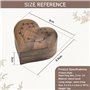 PEALOVCOM Boîte à Bagues en Bois En Forme de Coeur 6*5.5*3.5cm Boîte à Bague en Bois de Noyer Boite Boucles d'Oreilles Ecrin Bag