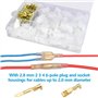 CAREDGO 380 PCS Connecteur Électrique Moto 2 3 4 6 Broches,Connecteurs de Fil Électrique Automobile Broche Electrique Voiture 2.