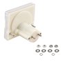 Heschen 85C1-1A rectangle Panneau monté courant Mètre testeur Ampèremètre DC 0-1A Classe 2,5 Blanc
