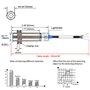 Heschen Capteur de proximité inductif M18 type bouclier LJ18A3-5-Z/AY 5 mm 10-30 VDC 200 mA PNP normalement fermé (NC) 3 fils
