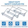 INCREWAY 4pcs Goupille de verrouillage de l'arbre, 10mm Galvanisé carrée boucle de fil Goupille pour Trailers Ferme Jardin Pelou