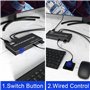 Commutateur KVM USB C 8K @ 60 Hz 4K @ 120 Hz, 2 ports de type C pour 2 ordinateurs, 1 moniteur DisplayPort, avec 3 appareils USB