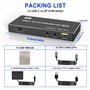 Commutateur KVM USB C 8K @ 60 Hz 4K @ 120 Hz, 2 ports de type C pour 2 ordinateurs, 1 moniteur DisplayPort, avec 3 appareils USB