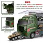 26 en 1 Camion Militaire avec Ensemble de Soldats, Mini Véhicule Militaire Moulé sous Pression dans un Camion Porteur, Jouet de 