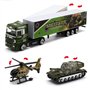 26 en 1 Camion Militaire avec Ensemble de Soldats, Mini Véhicule Militaire Moulé sous Pression dans un Camion Porteur, Jouet de 