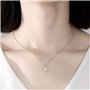 VIKI LYNN Collier Pendentif Étoile en Nacre Blanc et Argent fin 925 Bijoux Fantaisie Couronne de Reine Idée Cadeau Femme Fille p