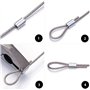 Kitchen-dream Colliers de câble en aluminium de manchons de câble métallique de diamètre de 0,04 pouce (1 mm) (100PCS)