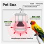SYSAI Chauffage pour cage à oiseaux avec réglage automatique de la température, protection du câble d'alimentation résistante au