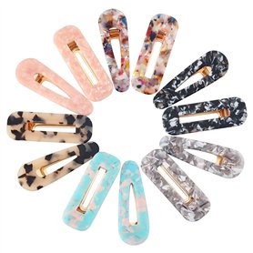 12 Pièces Pinces à Cheveux en Résine Acrylique Clips à Cheveux d’Alligator Géométrique Barrettes Colorées en Acryliques pour Acc