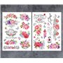 GSS Designs Lot de 2 feuilles de transfert vintage roses pour meubles et travaux manuels 30