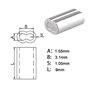 Futheda Lot de 100 clips à sertir en aluminium avec double viroles/trous pour câble métallique de 1,2 mm Argenté