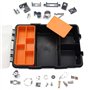Boîte de rangement pour outils en plastique, boîte pour organisateur portable imperméable et imperméable avec compartiment sépar