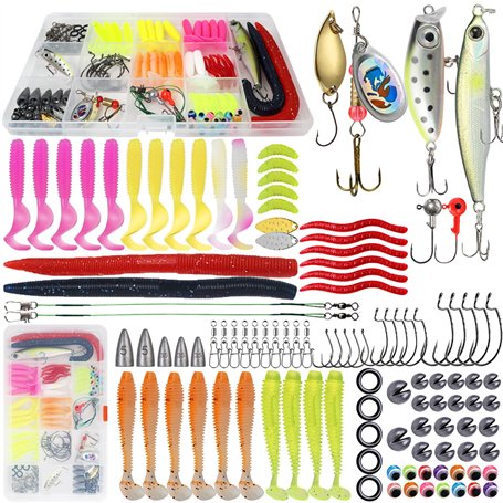 MONCAP 114pcs Leurres de Pêche Kit