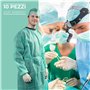 " APP LIFE Cami Medici TNT 25 gr DM Classe I Blouse de travail jetable pour visiteur patient avec élastiques Vert XL