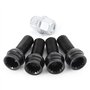 4 Pièces M14 * 1.5MM Boulon de Roue en Acier Noir avec Verrouillage à clé de Sécurité Boulons de Roue écrous Kit pour Au-di Go-l