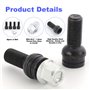 4 Pièces M14 * 1.5MM Boulon de Roue en Acier Noir avec Verrouillage à clé de Sécurité Boulons de Roue écrous Kit pour Au-di Go-l
