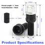 4 Pièces M14 * 1.5MM Boulon de Roue en Acier Noir avec Verrouillage à clé de Sécurité Boulons de Roue écrous Kit pour Au-di Go-l