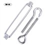 WiMas M10 Lot de 2 tendeurs réglables en acier inoxydable 304 avec crochet et œillet