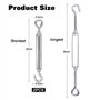 WiMas M10 Lot de 2 tendeurs réglables en acier inoxydable 304 avec crochet et œillet