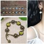 BUYGOO 100 pièces de Verre cabochon Transparent de 25 mm avec Dos Plat, Pierres Rondes Rondes et Transparentes, Perles, Pendenti