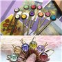 BUYGOO 100 pièces de Verre cabochon Transparent de 25 mm avec Dos Plat, Pierres Rondes Rondes et Transparentes, Perles, Pendenti
