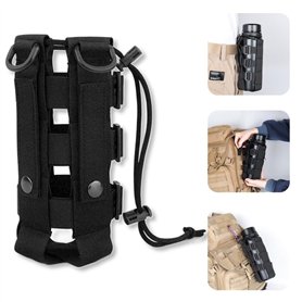 BUENTYA Porte Bouteille Molle en Nylon Réglable Tactique Militaire Sac de bidon d'eau Diamètre 7-15cm Poche Portable pour Voyage