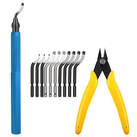 VASTOOLS Outil d'ébavurage avec 10 lames différentes avec pince coupante latérale pour bricolage