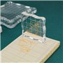 3 Pièces Stamp Bloquer, Blocs de Tampons en Acrylique, Tampons Encreur Acrylique avec des Lignes de Grille, Tampons en Transpare