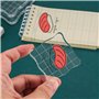 3 Pièces Stamp Bloquer, Blocs de Tampons en Acrylique, Tampons Encreur Acrylique avec des Lignes de Grille, Tampons en Transpare