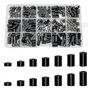 280 pièces Kit d'assortiment de rondelles d'espacement rondes en ABS entretoise d'isolation, pour vis M3,M4 entretoise de suppor