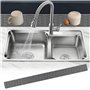 Tapis de Cuisine 70*5*0.5cm égouttoir à Vaisselle Tapis égouttoir étroits Coussins de Séchage en Silicone Antidérapant Tapis de 
