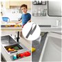 Tapis de Cuisine 70*5*0.5cm égouttoir à Vaisselle Tapis égouttoir étroits Coussins de Séchage en Silicone Antidérapant Tapis de 