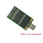 LEAGY mSATA Adaptateur SSD vers USB 3.0, Mini SATA Utilisez comme disque flash portable/disque dur externe 50 mm Mini PCIe Solid