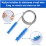 Brosse de Nettoyage de Tube CPAP, 200CM/ 79inch CPAP Brosse de Tuyau Flexible avec 7 inch Mini Brosse de Nylon pour tous les Typ