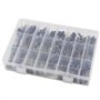 Voarge Lot de 500 Composants Électroniques Condensateurs Électrolytiques 24 Valeurs 0,1uF-1000uF avec Boîte en Plastique Transpa